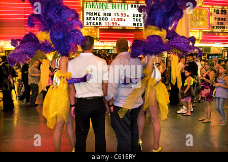 Showgirls Fremont street downtown Las Vegas NV Stock Photo