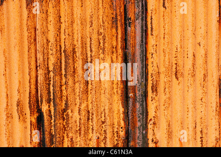 Rusty corrugated iron Stock Photo