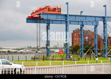 Preston Marina in the old docks, Lancashire, UK. Stock Photo