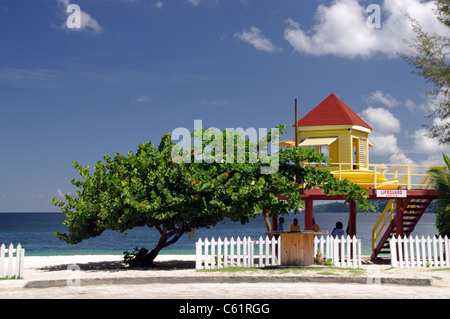 Colorful Lifeguard tower in Grenada Stock Photo