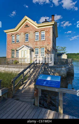 Historic Saugerties Lighthouse buit in 1867 on the Hudson River in New York State