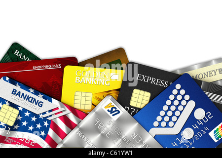 Fake credit cards Stock Photo