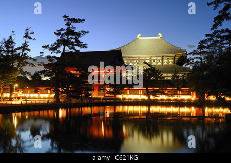 Exterior of Todaiji, the world's largest wooden building and a UNESCO World Heritage Site in Nara, Japan. Stock Photo