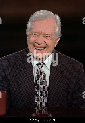 Former President Jimmy Carter on NBC's 'Meet the Press' April 27, 1997 in Philedelphia, PA Stock Photo