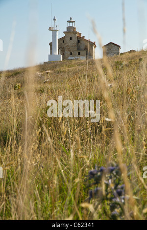 Lighthouse in the near of Medulin, Istria, Croatia Stock Photo
