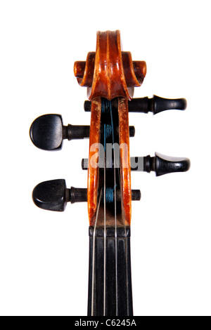The fingerboard violin, isolated on a white background Stock Photo