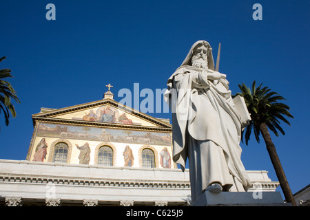 The Papal Basilica of St. Paul Outside the Walls, Rome. Stock Photo