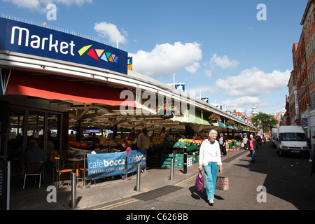 The market in Leicester, England, U.K. Stock Photo