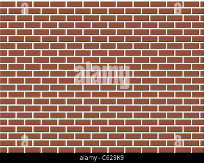 Red brick wall background for design isolated on white Stock Photo