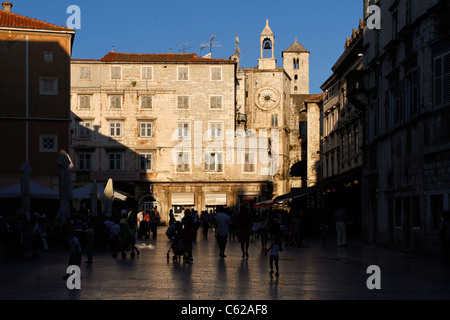 Narodni Trg and Iron Gate, Diocletian's Palace, Split, Croatia Stock Photo