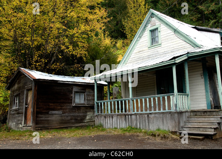 Ghost Town houses in Sandon BC. Canada Stock Photo