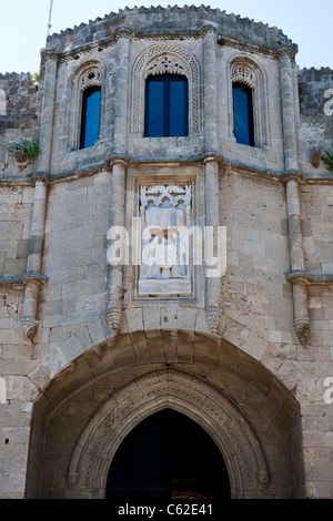 Rhodes,Alcazaba Fortress,Occupied by Knights of St John,Hospital, Castle,Town, World Heritage Site,Dodecanese islands,Greece,EU Stock Photo