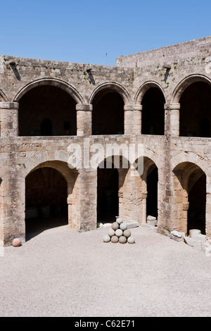 Rhodes,Alcazaba Fortress,Occupied by Knights of St John,Hospital, Castle,Town, World Heritage Site,Dodecanese islands,Greece,EU Stock Photo