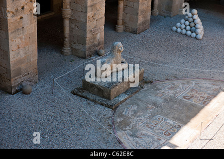 Rhodes,Alcazaba Fortress,Occupied by Knights of St John,Hospital, Castle,Town, World Heritage Site,Dodecanese islands,Greece,EU Stock Photo