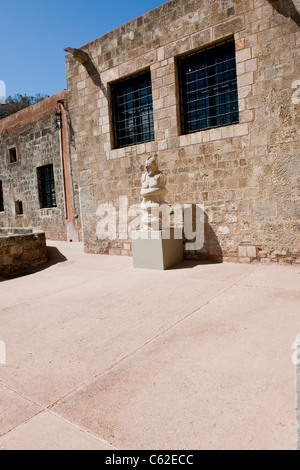 Rhodes,Alcazaba Fortress,Occupied by Knights of St John,Hospital, Castle,Town, World Heritage Site,Dodecanese islands,Greece,EU Stock Photo