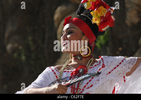Mexican Dancer in traditional costume in Acapulco Stock Photo