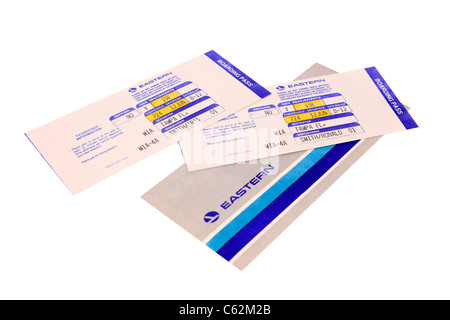 American Eastern Airlines Flight tickets and Boarding Passes Stock Photo