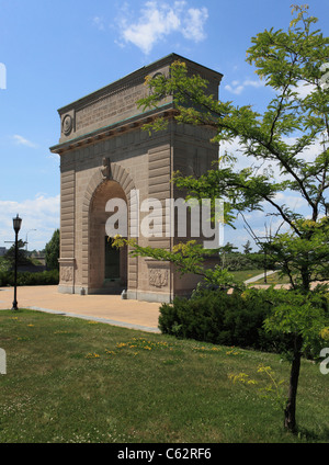 Canada, Ontario, Kingston, Royal Military College, Memorial Arch, Stock Photo