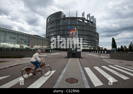A general view of the European Parliament building in Strasbourg, France. Stock Photo