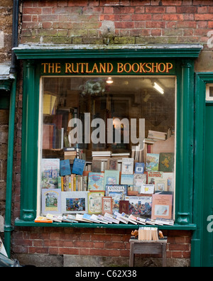 The Rutland Bookshop in Uppingham, Rutland, UK Stock Photo
