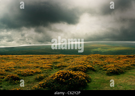 Clouds over Dartmoor, England Stock Photo
