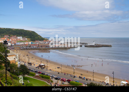 Scarborough beautiful beach and Coastline in Yorkshire England Stock Photo