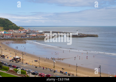 Scarborough beautiful beach and Coastline in Yorkshire England Stock Photo