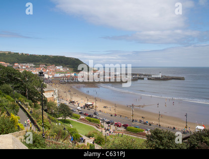 Scarborough beautiful beach and Coastline in Yorkshire England Stock Photo