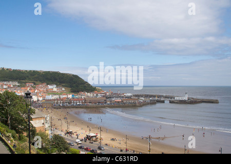 Scarborough beautiful beach and Coastline in Yorkshire England Stock Photo