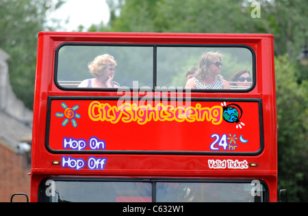Tourist sightseeing bus, Eton, Berkshire, Britain, UK Stock Photo