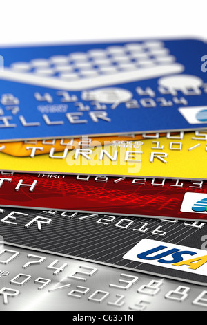 Fake credit cards Stock Photo