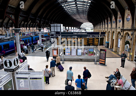 Interior of York Railway Station, UK. Stock Photo