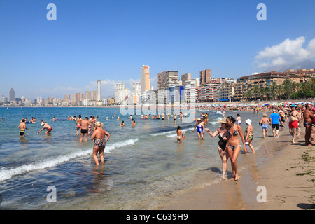 Popular Holiday Resort of Benidorm in Spain Stock Photo