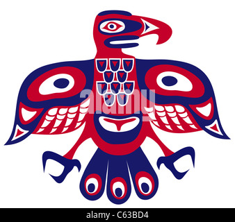 Bird - Native American art stylization Stock Photo