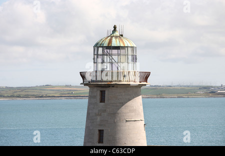 Holyhead lighthouse, anglesey wales Stock Photo