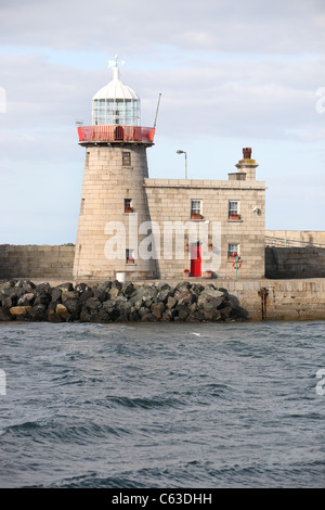 Howth harbour lighthouse Ireland Stock Photo