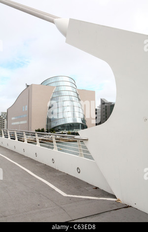 Samuel Beckett Bridge and the Convention Centre Dublin Ireland