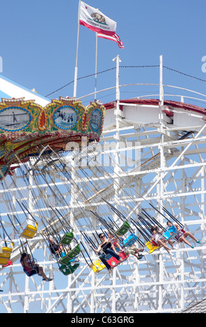 Swing ride Boardwalk in Santa Cruz Stock Photo Alamy