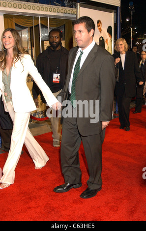 Adam Sandler and Jackie Titone at the premiere of SPANGLISH, Los Angeles, CA, December 9, 2004. (photo: John Hayes/Everett Collection) Stock Photo