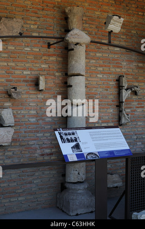 Pieces . Renaissance ( Plateresque ) belonging to the ANTIQUARIUM - Wall of ALCALA DE HENARES ( 13 th ).SPAIN Stock Photo