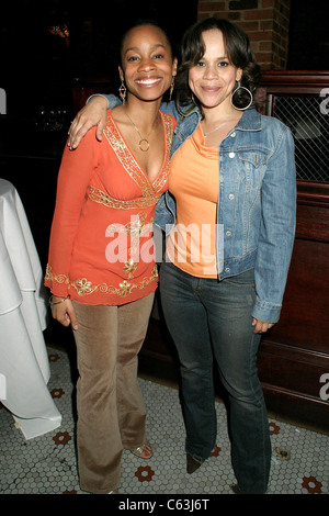 Anika Noni Rose, Rosie Perez at the after-party for SHOW Business World Premiere at Tribeca Film Festival, Tribeca Grill, New York, NY, April 25, 2005. Photo by: Rob Rich/Everett Collection Stock Photo