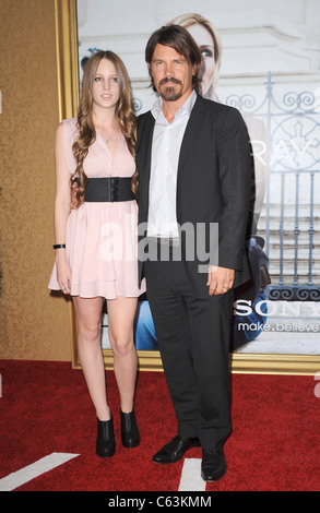 Stepdaughter Eleanor Lambert, Josh Brolin at arrivals for EAT PRAY LOVE Premiere, The Ziegfeld Theatre, New York, NY August 10, Stock Photo