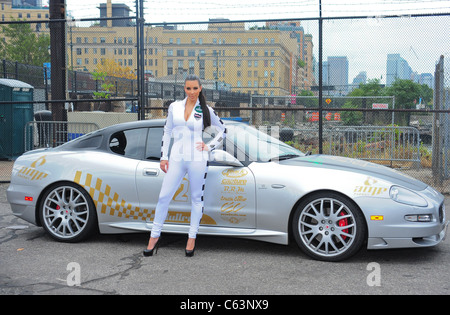 Kim Kardashian at a public appearance for The AMP Energy Bullrun Cross-Country Car Rally, Pier 54, New York, NY July 10, 2010. Photo By: Gregorio T. Binuya/Everett Collection Stock Photo