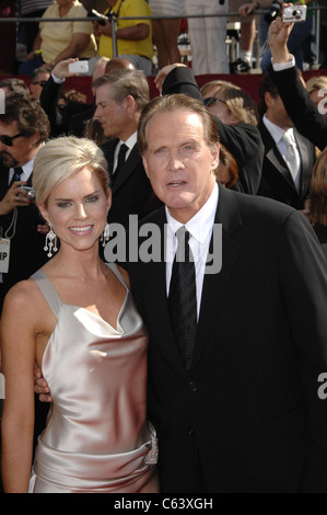 Faith Majors, Lee Majors at arrivals for ARRIVALS - 60th Annual Primetime Emmy Awards, Nokia Theatre, Los Angeles, CA, September 21, 2008. Photo by: Michael Germana/Everett Collection Stock Photo