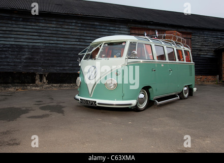 Classic VW Volkswagen Spit Screen 21 window camper van bus action ...