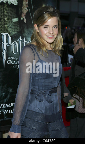 Emma Watson at arrivals for HARRY POTTER AND THE GOBLET OF FIRE Premiere, The Ziegfeld Theatre, New York, NY, Saturday, November 12, 2005. Photo by: Gregorio Binuya/Everett Collection Stock Photo