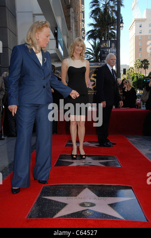 Diane Ladd, Laura Dern, Bruce Dern at the induction ceremony for Stars on The Hollywood Walk Of Fame for Family Bruce Dern, Laura Dern and Diane Ladd, Hollywood Boulevard, Los Angeles, CA November 1, 2010. Photo By: Michael Germana/Everett Collection Stock Photo