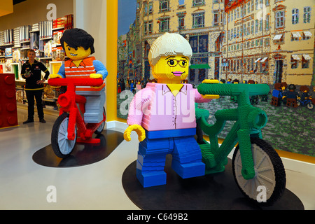 Large Lego figures in the Lego Store on the shopping and pedestrian street Strøget in Copenhagen, Denmark Large Lego figures in the Lego Store on the shopping and pedestrian street Strøget in Copenhagen, Denmark