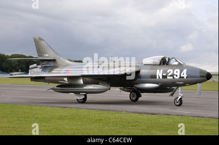 Hawker Hunter F6A  N-294 (G-KAXF / XF515) in Dutch markings Stock Photo