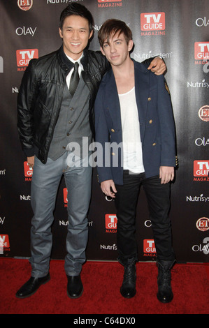 Harry Shum Jr., Kevin McHale at arrivals for TV GUIDE Magazine's 2010 HOT LIST Party, Drai's at the W Hollywood, Los Angeles, CA November 8, 2010. Photo By: Elizabeth Goodenough/Everett Collection Stock Photo